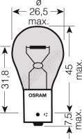 OS7507 OSRAM 12V PY21W (BAU15s) 21W standard (10ks) oranžová