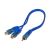 xs-212f RCA Y audio kabel BLUE BASIC line, 2xsamice, 1xsamec