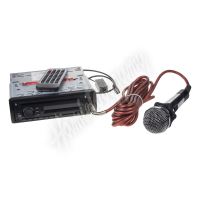 80825BUS 1DIN rádio pro autobusy s DVD/CD, 2x USB, SD, Mikrofon pro průvodce