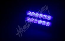 kf006dblu x PREDATOR dual 12x1W LED, 12-24V, modrý, ECE R10