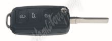48VW114 Náhr. obal klíče pro VW 2011-, 3-tlačítkový (jednodílný)