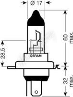OS64193 OSRAM 12V H4 60/55W standard (1ks)
