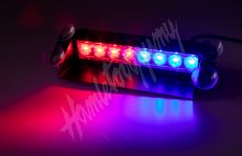 kf750-2blre PREDATOR LED vnitřní, 8x3W, 12-24V, červeno-modrý, 240mm