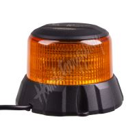 wl403fix Robustní oranžový LED maják, černý hliník, 48W, ECE R65