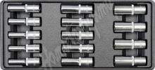 Vložka do zásuvky - klíče nástrčné hluboké 8-21mm 14ks