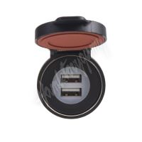 34557 2x USB zásuvka s magnetem ve voděodolném držáku max 2x 2,4 A