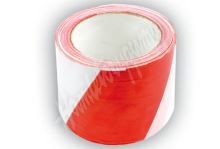 Páska výstražná červenobílá 75 mm x 100 m