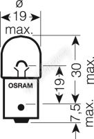 OS5007 OSRAM 12V R5W (BA15s) 5W standard (10ks)