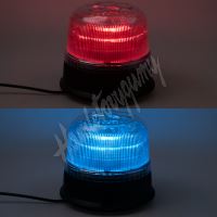 wl825dualBR LED maják, 12-24V, modro-červený, magnet, ECE R65