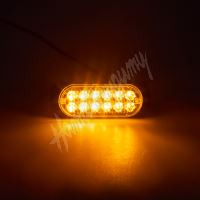 kf012K SLIM výstražné LED světlo vnější, oranžové, 12/24V,12 x 1W