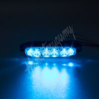 911-x6blu PROFI výstražné LED světlo vnější, modré, 12-24V, ECE R65
