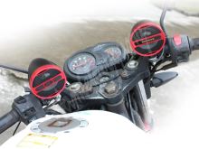 rsm103r Zvukový systém na motocykl, skútr, ATV s FM, USB, BT, barva červená/černá