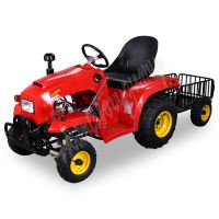 Dětský čtyřtaktní zahradní traktor s přívěsem 110ccm červeny
